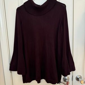 Dark Purple Long Sleeve Sweater